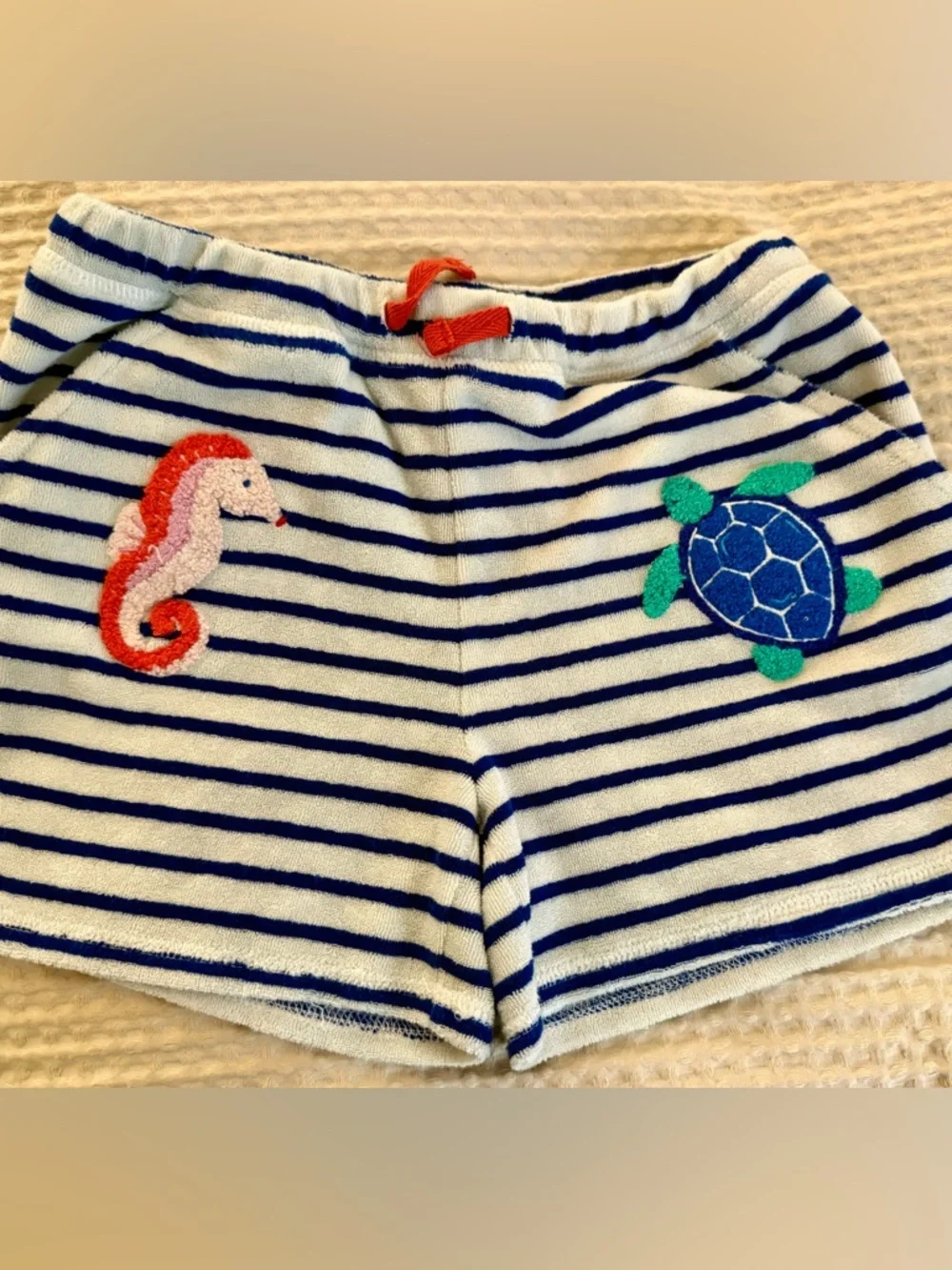 Mini Boden Kids' Sea Creature Embroidered Terry Cloth Set Size 7/8 - Picture 10 of 11